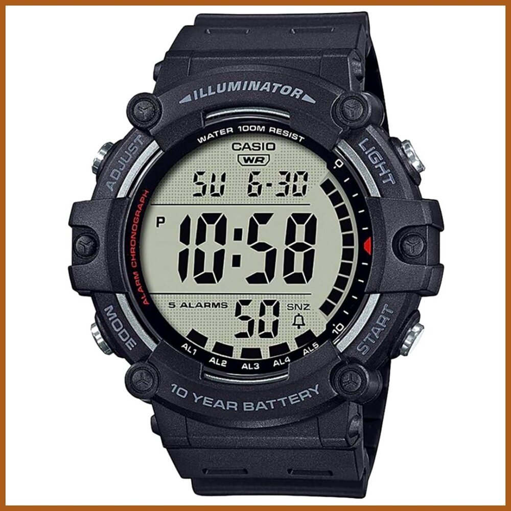 Digital Sport Watch with 10-Year Battery and 100M Water Resistance
